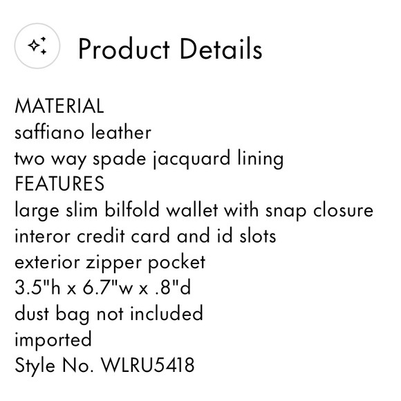 Kate Spade Cameron Breezy Floral Large Slim Bifold Wallet - Picture 12 of 12